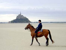 Mont Saint Michel Bay on horsebakc  - Ride In France / Randocheval / Absolu Voyages
